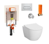 VitrA S60 Rim-ex SmoothFlush Beyaz Kanalsız Asma Klozet, Gömme Rezervuar Tam Set 800-2027 thumbnail 1