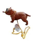 Pitbull Biblo Köpek Torpido Üstü Süsü Kahverengi thumbnail 2