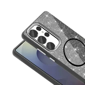 Galaxy S25 Ultra Kılıf Magsafe Şarj Özellikli Parlayan Simli Redclick Okso Kapak thumbnail 11