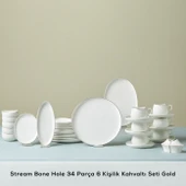 Karaca Stream Bone Hole 34 Parça 6 Kişilik Kahvaltı Takımı Gold - 3