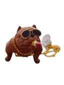 Pitbull Biblo Köpek Torpido Üstü Süsü Kahverengi thumbnail 1