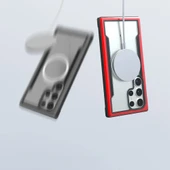 Samsung Galaxy S24 Ultra Kılıf Magsafe Şarj Özellikli Airbagli Raptic Shield Serisi Şeffaf Arka Yüzey Kapak thumbnail 8