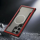 Samsung Galaxy S24 Ultra Kılıf Magsafe Şarj Özellikli Airbagli Raptic Shield Serisi Şeffaf Arka Yüzey Kapak thumbnail 10