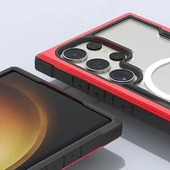 Samsung Galaxy S24 Ultra Kılıf Magsafe Şarj Özellikli Airbagli Raptic Shield Serisi Şeffaf Arka Yüzey Kapak thumbnail 5