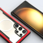 Samsung Galaxy S24 Ultra Kılıf Magsafe Şarj Özellikli Airbagli Raptic Shield Serisi Şeffaf Arka Yüzey Kapak thumbnail 6