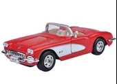 Vardem Koleksiyon 1 / 24  1959 Chevrolet Corvette Kırmızı Model Metal Araba - 1