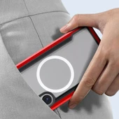 Samsung Galaxy S24 Ultra Kılıf Magsafe Şarj Özellikli Airbagli Raptic Shield Serisi Şeffaf Arka Yüzey Kapak thumbnail 9