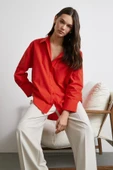 Must Have Poplin Gömlek Kırmızı - 3