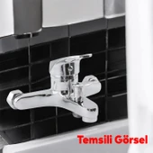 Ekonomik Duvar Tipli Lavabo Banyo Mutfak Batarya Duş Bulaşık Musluğu Bataryası Sıcak Soğuk Girişli - 6