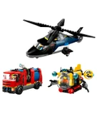 Lego City Helikopter İtfaiye Kamyonu ve Denizaltı Karışımı 60462 - 2