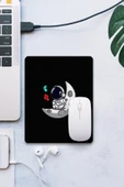 SonicTouch Yalnız Astronot Pürüzsüz Yüzey Kaymaz Taban Dikişsiz Kenar Gamer Oyuncu Mouse Pad 19x23cm - 1