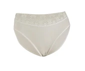 6 Adet Yıldız Bayan Likralı Beli Dantelli Bikini Külot Ekru 3523 - 1