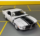 Welly Koleksiyon 1 / 24  1970 Ford Mustang Boss Beyaz Model Metal Araba - 1
