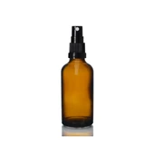 30ml kahverengi cam, siyah sprey başlıklı şişe, 12 adet, cam şişe, sprey şişesi, ecza şişesi, dropper şişe, medikal şişe - 1