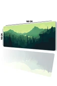 SonicTouch UltraGrand Dağ Orman Manzaralı Yeşil Dikişsiz Xxl Gaming Oyuncu Masaüstü Klavye Mouse Pad 40x90Cm - 2