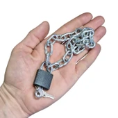 Zincirli Asma Kilit Kyk Yurt Dolabı Kilitleme Zinciri Spor Salonu Askeriye Dolap Kilidi - 3