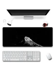 SonicTouch Siyah Dağ Temalı Gamer Oyuncu Dikişsiz Sıvı Geçirmez Klavye Mouse Pad 32x70Cm - 1