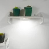 Hareket Sensörlü LED Gece Lambası Kablosuz Yuvarlak USB Şarjlı Gece Lambası 3 Adet - 3
