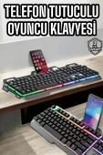 Oyuncu Klavyesi Q Klavye RGB Işıklı Mouse Hediyeli - 6
