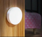 Hareket Sensörlü LED Gece Lambası Kablosuz Yuvarlak USB Şarjlı Gece Lambası 3 Adet - 4