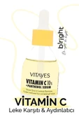 VITAYES Leke Karşıtı Ve Anında Aydınlatıcı C Vitamini %10 Panthenol Cilt Tonu Eşitleyici Nemlendirici Serum 30ml - 1