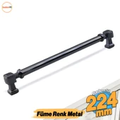 Talas Füme Metal Kulp 224 mm - 22.4 cm Mobilya Çekmece Mutfak Dolabı Dolap Kulpları Kulbu Kulpu thumbnail 1