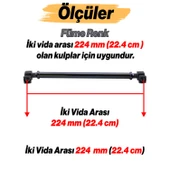 Talas Füme Metal Kulp 224 mm - 22.4 cm Mobilya Çekmece Mutfak Dolabı Dolap Kulpları Kulbu Kulpu thumbnail 3