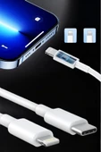 Iphone İOS Uyumlu Hızlı Şarj Kablosu Type C To Lightning 12 13 14 15 Pro Max - 3