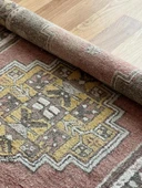 127x217 cm Küçük Türk Halı, El Dokuma Yün Halı, Benzersiz Motifler, Vintage Bohem Zemin Halısı, Sıcak Şık Ev Dekor - 3