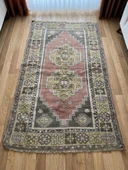 127x217 cm Küçük Türk Halı, El Dokuma Yün Halı, Benzersiz Motifler, Vintage Bohem Zemin Halısı, Sıcak Şık Ev Dekor - 7