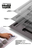 Nobel 62 X 49 Cm Çekmece Içi Kaşıklık Gri 55x40 Cm'e Kadar Kesilebilir - 2