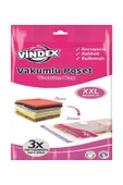 Vindex Vakumlu Giyisi Yastık Yorgan Saklama Torbası Poşeti Hurç - Xx Large - 80x100 Cm. - 3 Paket - 2