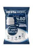 NESTA HOME PRO PRATİC 5 ADET MEGA BOY 100X130 vakumlu hurç vakumlu poşet,torba düzenleyici saklama thumbnail 1