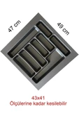 Deltaaks New 47/49 Cm Cekmece Içi Kasıklık Grı 42/39 Cm Kadar Kesılebıır Yeni - 3