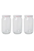 Şişecam 1 Litre (1000 CC) Kapaklı Konserve Kavanozu Konserve 12 Adet ((6 ADET KAPAK HEDİYELİDİR)) - 1