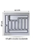 Nobel Çekmece Içi Kaşıklık Gri Tüm Ölçülerde Kesme Işlemi Ücretsiz-(62cm X 49cm) - 2