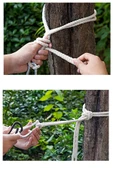 Leiste Silk Hamak Salıncak Taşıyıcı Asma Halat Karabina Seti Kamp Piknik Bahçe Hamak Bağlama Ipi 2 Li - 3