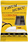 Vakum Hurcu 4'lü Set Xxlarge 80x100 Cm Vakumlu Hurç - Vakumlu Poşet - - 1