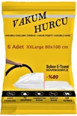 Vakum Hurcu 6'lı Set Xxlarge 80x100 Cm Vakumlu Hurç - Vakumlu Poşet - - 1