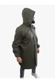 DrMia Pvc Yağmurluk Iş Güvenlik Yağmurluk Pardesü Boy Haki - 3