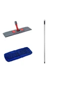 sska Orlon Mavi Statik Toz Mop Takımı Seti - 50 Cm. - Mop + Tutucu + Sap - 1 Takım - 1