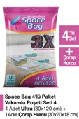 Space Bag 4 Adet 80x120 Vakumlu Poşet Seti - 2
