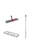 sska Tablet Palet Nemli Yedek Mop Takımı Seti - 50 Cm. Nemli Mop Katlanır Aparat Metal Vidalı Sap - 1