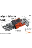 Yıldırım Tork Alyan Takımı 9 Parça Kısa Boy Yıldız Alyan Seti Fma08057 - 2