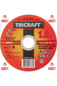 Tricraft Trcx 25 Adet Inox Metal Kesici Taş 115x1.0x22 Mm 25'li - 1