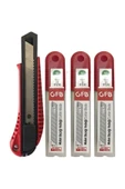 GFB Pro Maket Bıçağı Ve 30 Adet Yedeği 18mmx0,5mm - 1
