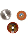 KARBOSAN 3 Lü 115mm Turbo Mermer Fayans, ,ahşap,metal Kesme Disk Seti - 1
