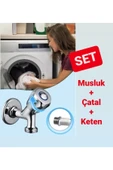 Karamsu Çamaşır Makinesi Bağlantı Seti Makine Musluk Makine Çatal Keten - 1
