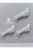 Ucuz Depo Seval Korniş Perde Rayı Ayağı L Ayak Duvara Montaj Aparatı 3 Adet - 1