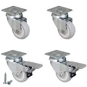 KAYA TİCARET Geçmeli Döner Koltuk Tekerleği (4 Adet) - Tekerlekler - Tek Ebat - 1